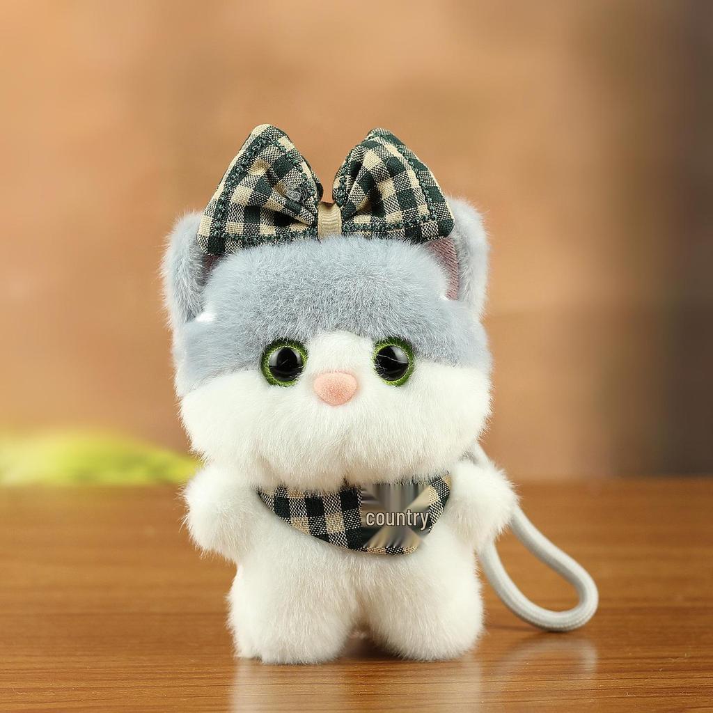 Adorable Sweetheart Cat Plush Keychain - Cartoon Doll Charm for Bags & Souvenir Accessory