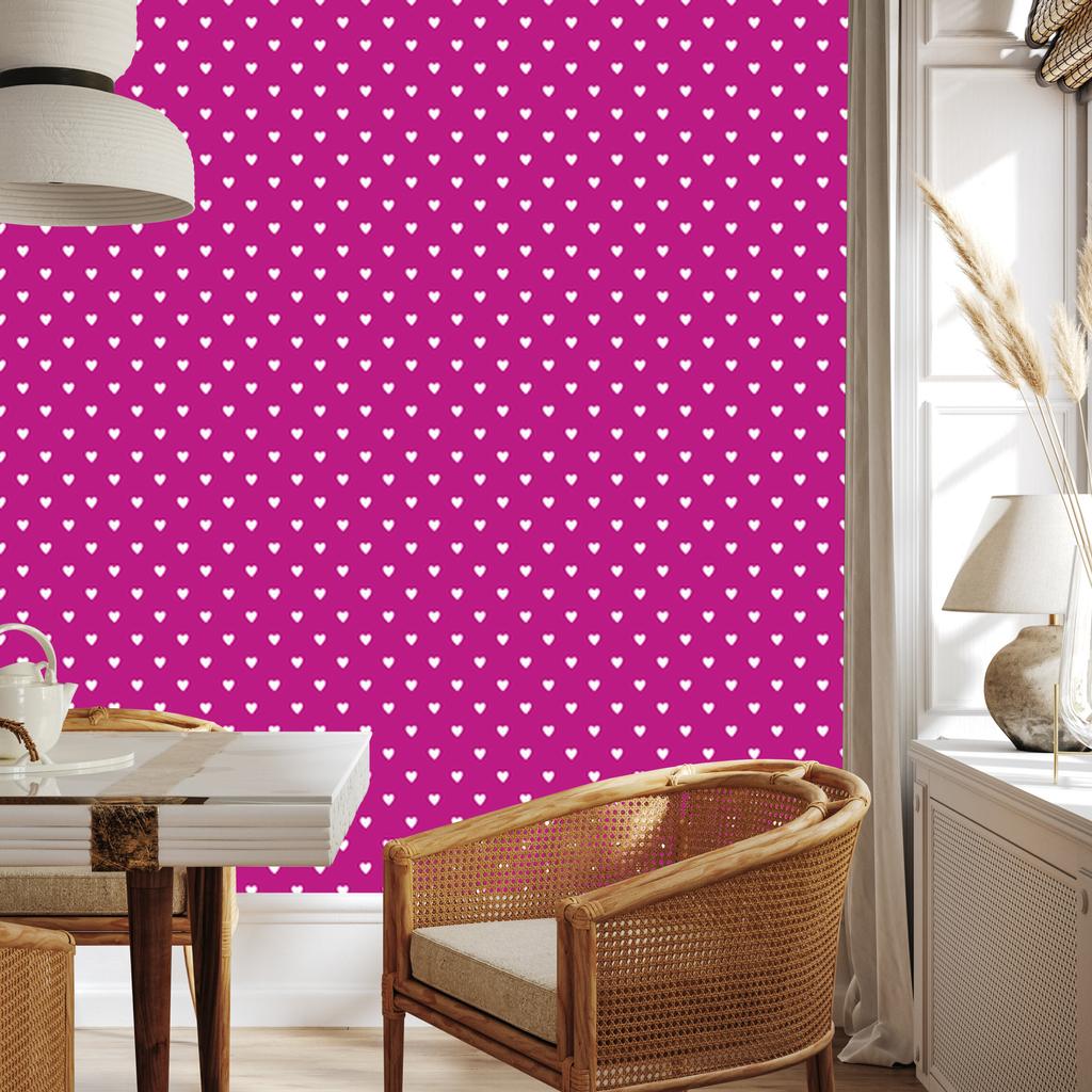 Purple and Powder Pink Hearts Wallpaper 50x1000