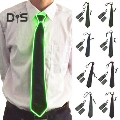 LED Glowing Tie Men Women Luminous Light Up Necktie Party Decoration Halloween Parties Cosplay Props