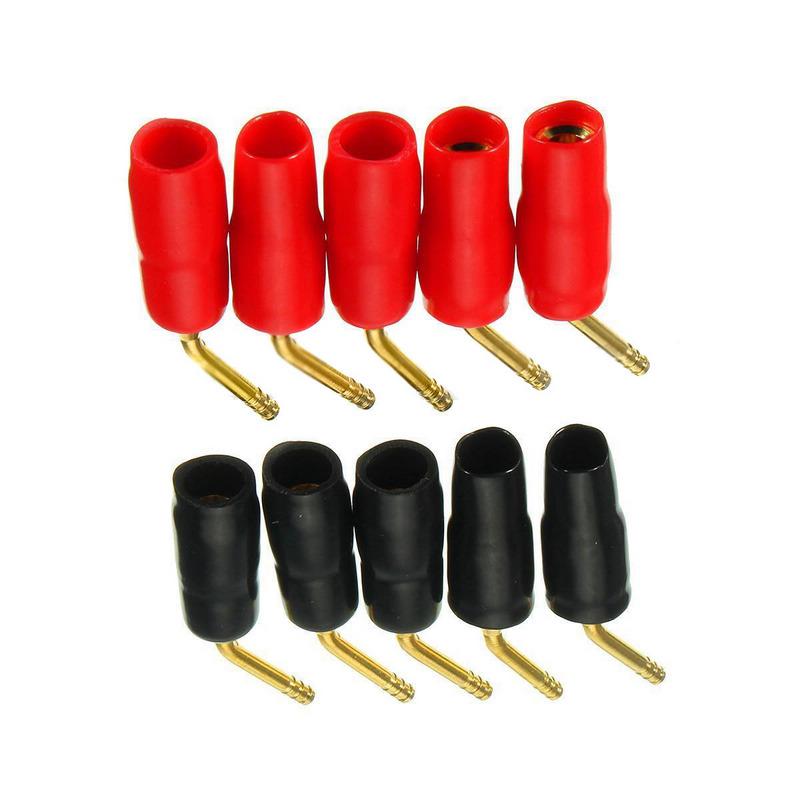 5pairs 2mm Banana Wire Cable Pin Plug Speaker Connector for Wire Cable Hifi