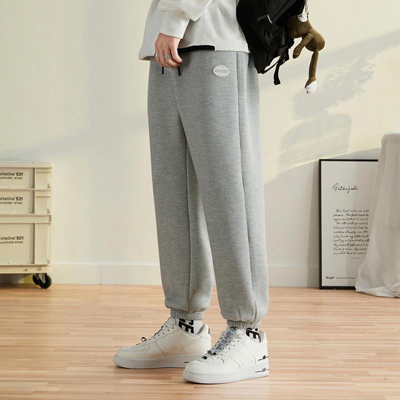 

Danmo мужские вафельные брюки мужские мешковатые джоггеры мужские брюки уличная одежда повседневные спортивные штаны-шаровары для бега плюс размер M серый