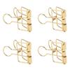 50Pcs Binder Clips 32mm Metal Strong Clamping Force Hollow Paper Binder Clips for Office School