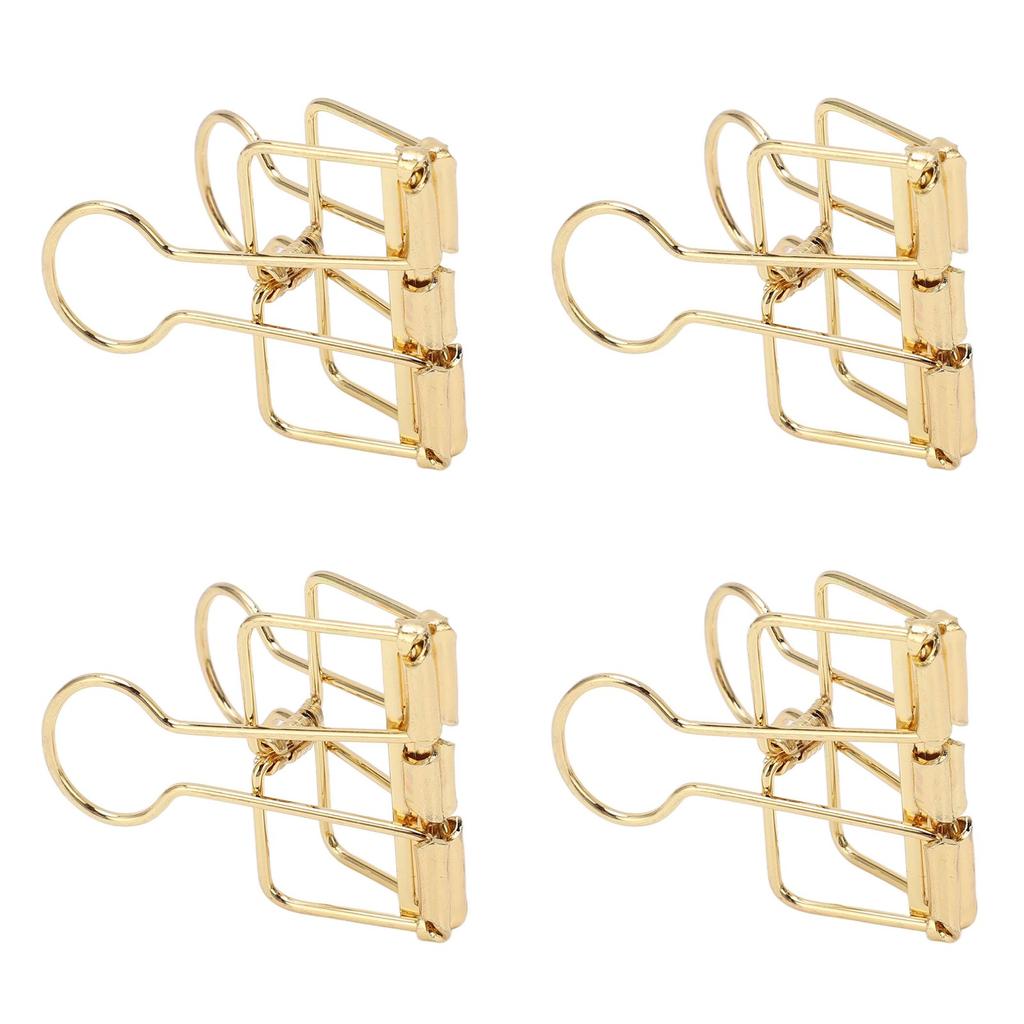 50Pcs Binder Clips 32mm Metal Strong Clamping Force Hollow Paper Binder Clips for Office School