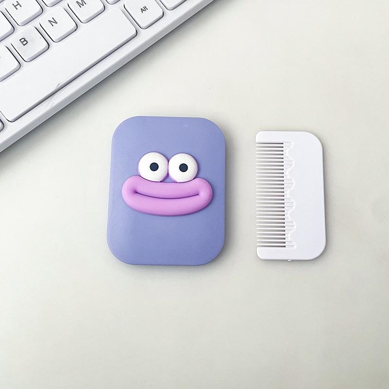 

Маленькое зеркало, расческа, мультяшное зеркало в форме сосиски, складное прямоугольное зеркало для макияжа для девочки, подарок, инструмент для макияжа, тщеславное зеркало фиолетовый