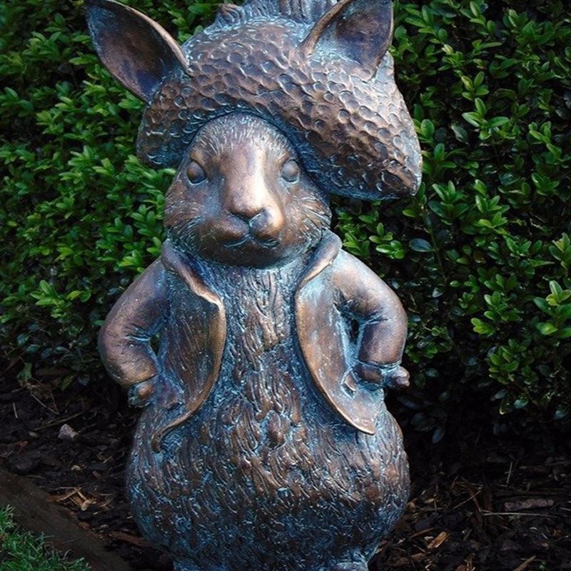 15cm Bronze Resin Garden Ornament Patio Lawn Decoration Statue