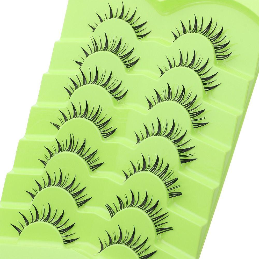 7 Pairs Faux Mink Manga Anime Lashes Japanese Cosplay Fake Eyelashes Extensions  for Women Girls