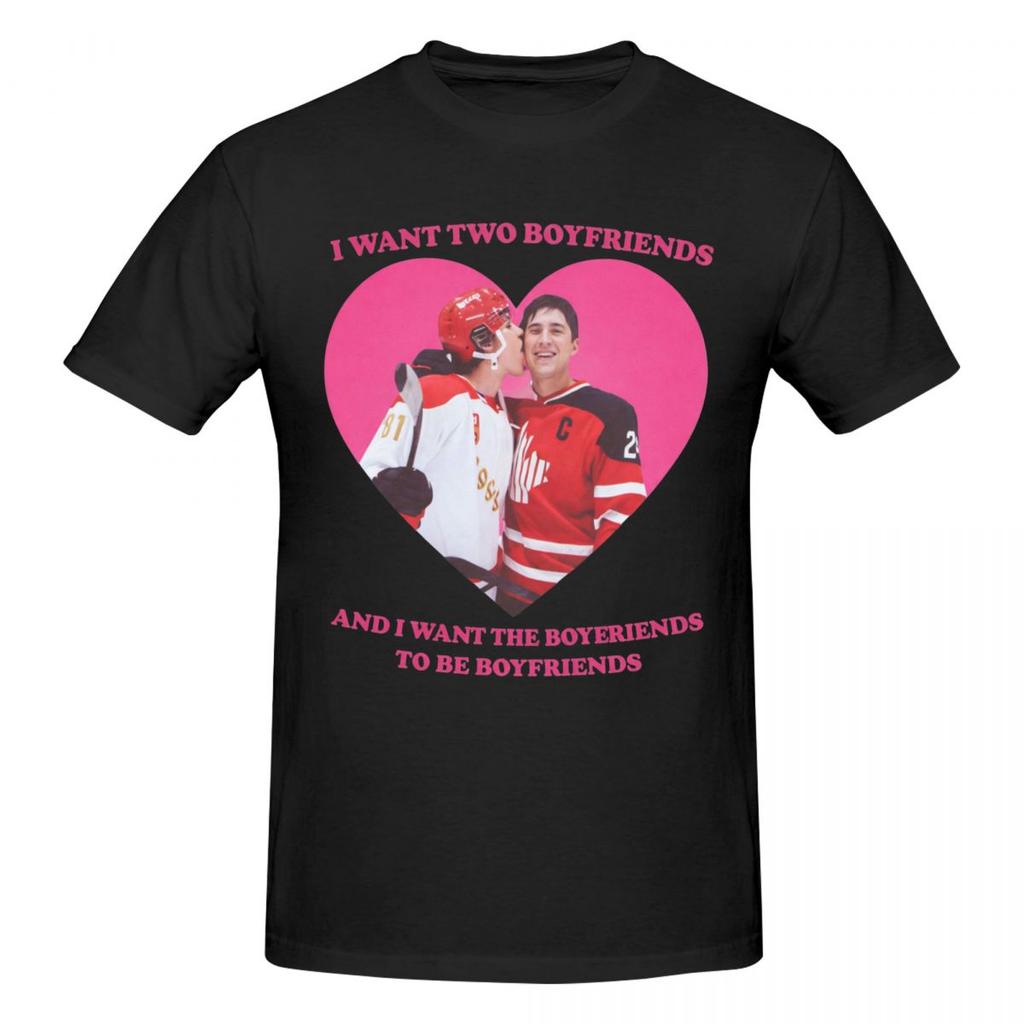 Unisex Heated Rivalry Hockey But Daddy I Love Them Both 2026 Trending T Shirt Streetwear Oversized Oneck Cotton Sleeve Unisex Tshirt