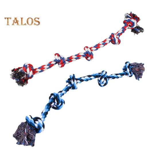 5-Knot Dog Rope Toy Heavy-Duty Dog Chew Rope Toy for Aggressive Chewer Interactive Dog Pull Cotton Rope for Tug of War Game