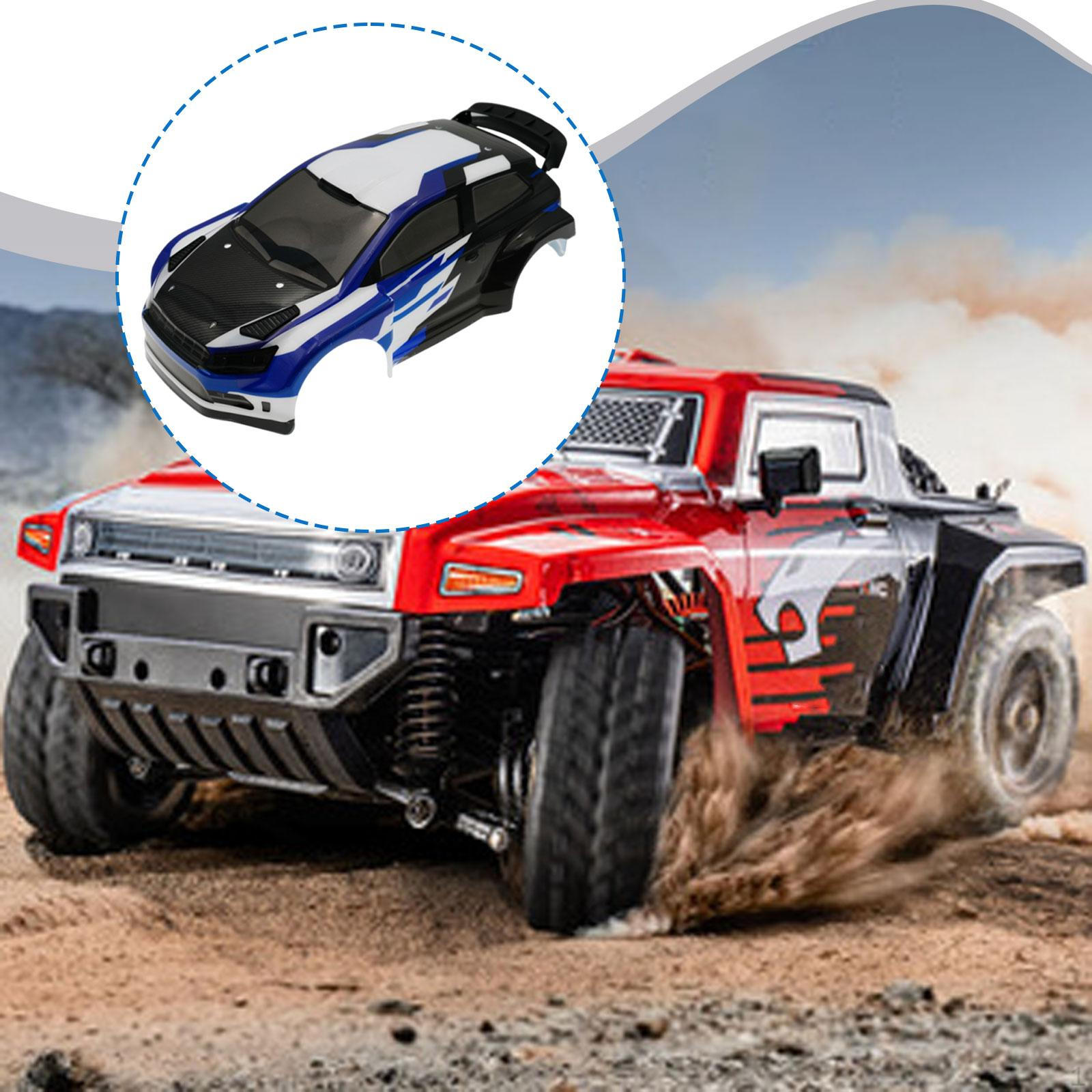 

1/12 RC Car Body Cover Vehicle Bodies PVC Sturdy Painted Accessories Spare Parts for SY1203 blue white