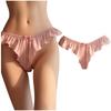 VATEIS Slips mit niedlichen und sexy Nachtshorts mit Plus-Unterwäsche Damen T-Back Rüschen, Bänder, Größen, Damen (Rosa)