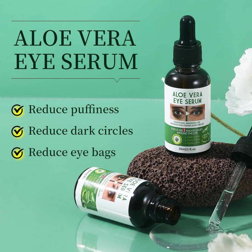 Sérum de Ojos de Aloe Vera para Ojeras Líneas Finas Arrugas Hidratante Tratamiento para Debajo de los Ojos