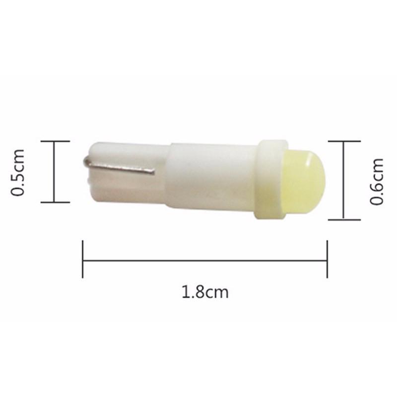 10 Stück Auto-LED-Lampe T5 1 SMD Auto-COB-LED-Instrumentenlicht-Anzeigelampe