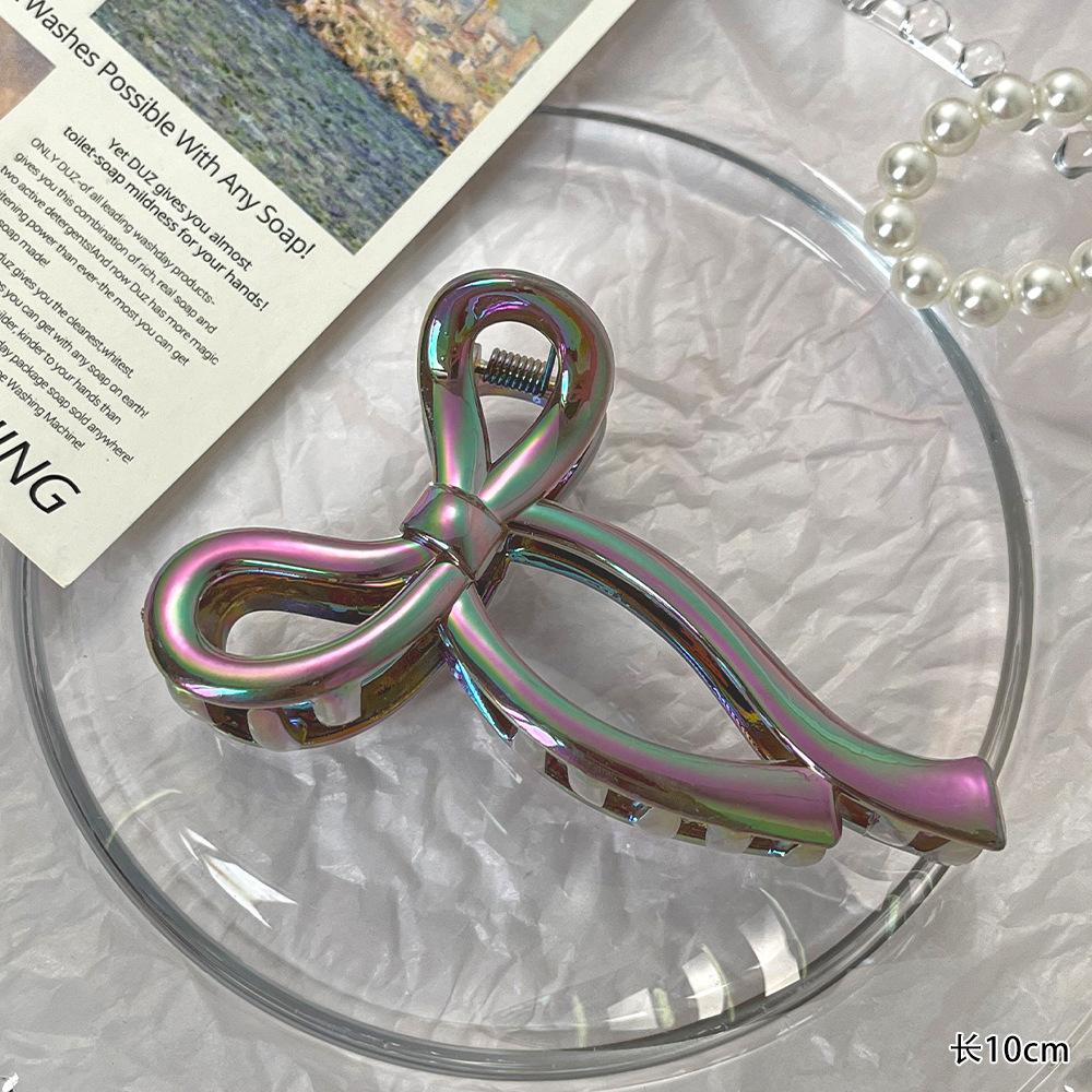 Bow Transparent Hair Clip Women's Jelly Color Shark Clip Dazzling Fashion Hair Accessories
