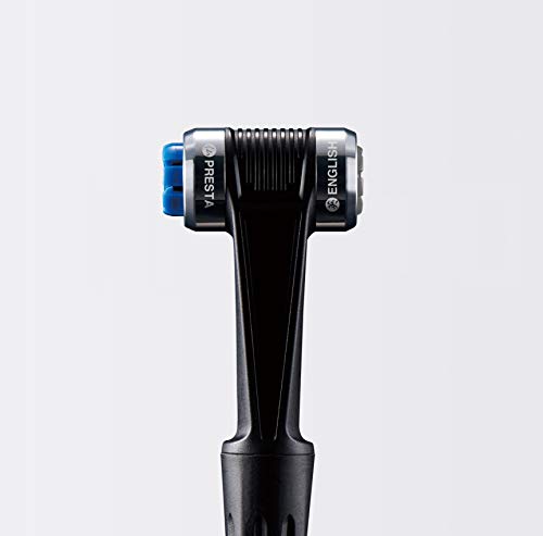 Panaracer Bicycle Pump (Compatible with All Valves), High-Pressure Aluminum with Gauge, Black, BFP-02AGEZ2-B