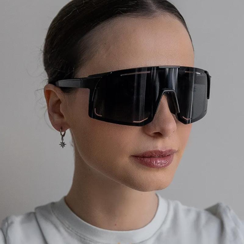 Protective Glasses 2pcs Women Men Large One Piece Sun Glasses Outdoor Cycling Wrap Around Sunglasses Colorful Glasses UV400