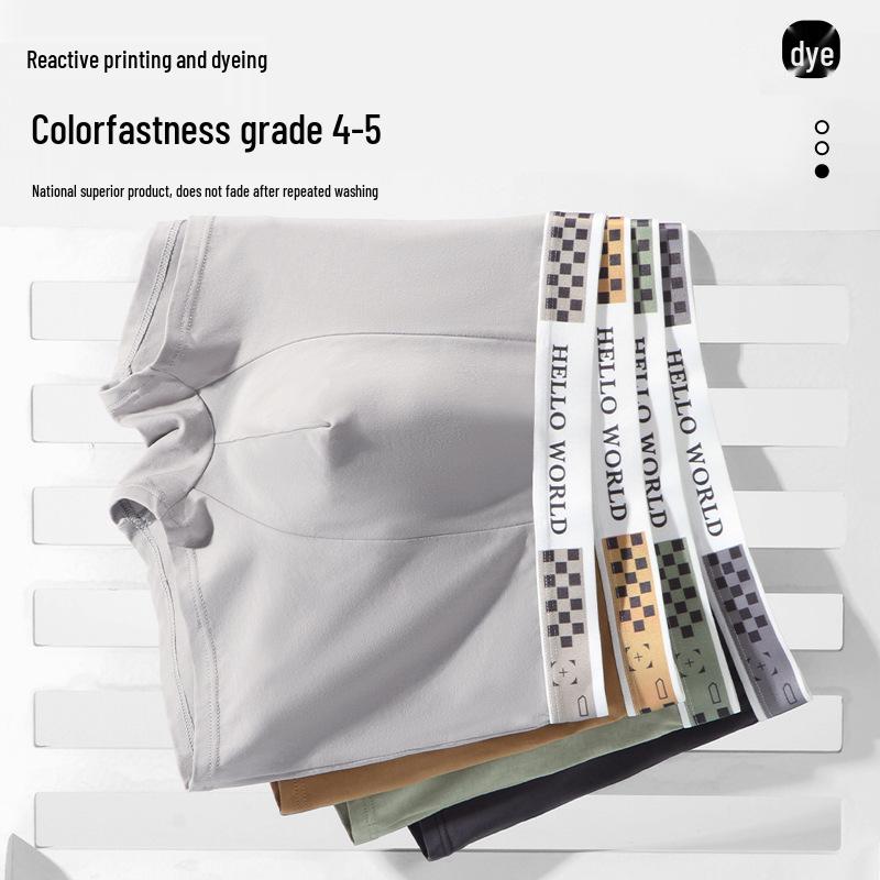 Men's Summer Antibacterial Ice Silk Seamless Boxer Briefs - Breathable, Ultra-Thin, Solid Color, Plus Size