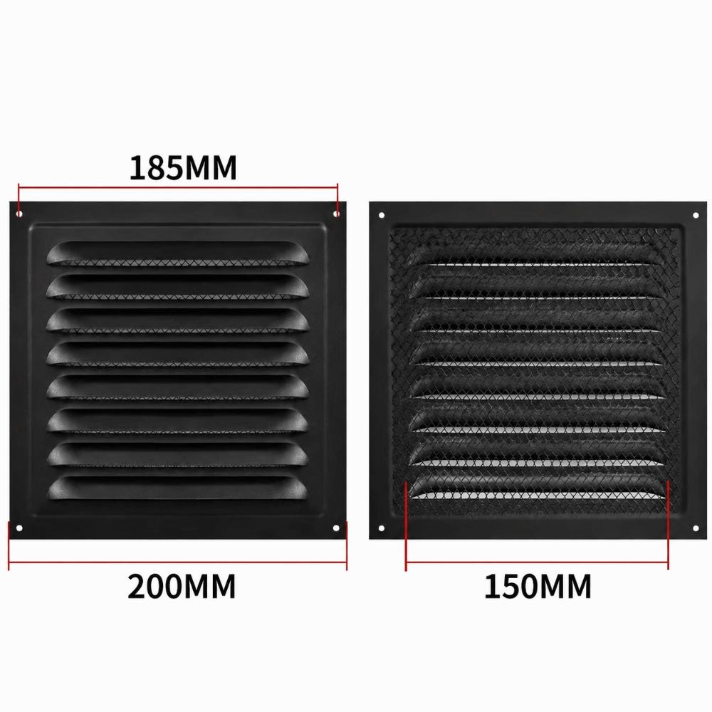 Aluminum Alloy Air Vent Grille Heating Cooling Vents Plate Exhaust Outlet Ventilation Cover 100/150/200/250/300/400mm