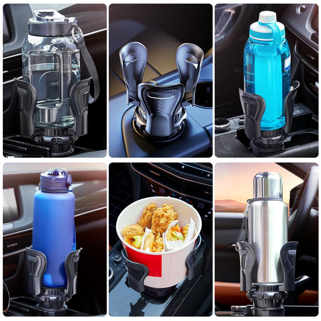 Car Cup Holder Expander, Expandable Cup Holder with Base Holds Kettle Coffee Cup Noodle Bowl