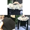 Tshirt Elegant Off Shoulder Mesh Splicing With Embroidery For Women Spring 2025