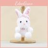 Rabbit Bow Wearing Plush Pendant Cartoon Toy Doll Bag Keychain Pp Cotton Filling
