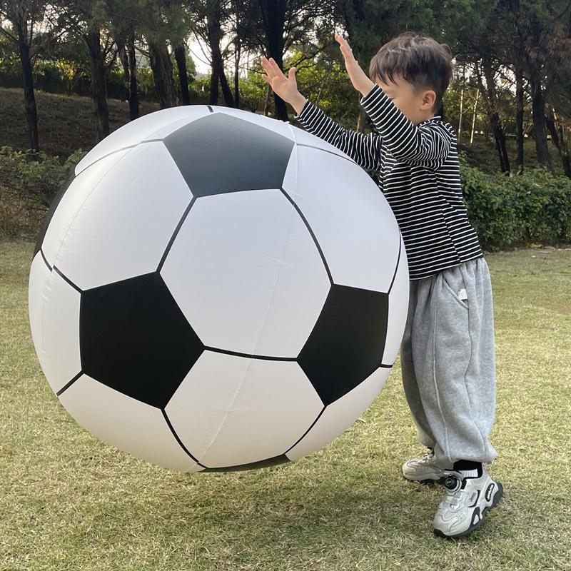 Großer verdickter PVC aufblasbarer Strandball für Outdoor-Aktivitäten und Kindergartenspiele - Extra großes Volleyball-Design