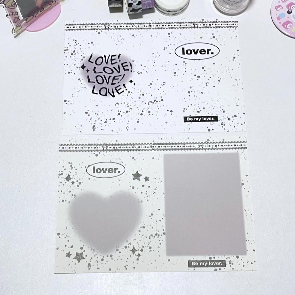 10Pcs Cute Korean Kpop Photocard Holder 3-inch Photocard Back Card Foldable Card Holder Decor Paper Board DIY Packing Material