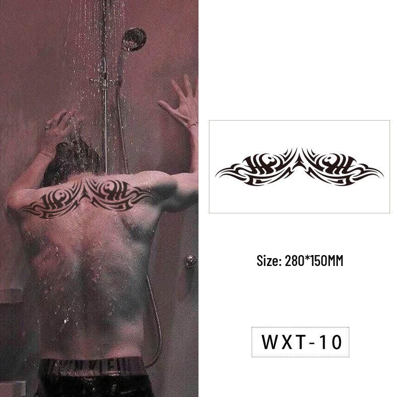 Grands Autocollants de Tatouage Temporaire Imperméables Floraux pour la Poitrine