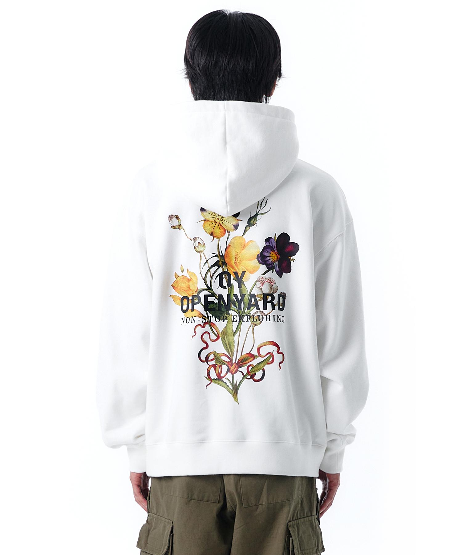 Oy Vintage Flower Logo Hoodie-White 1 Size