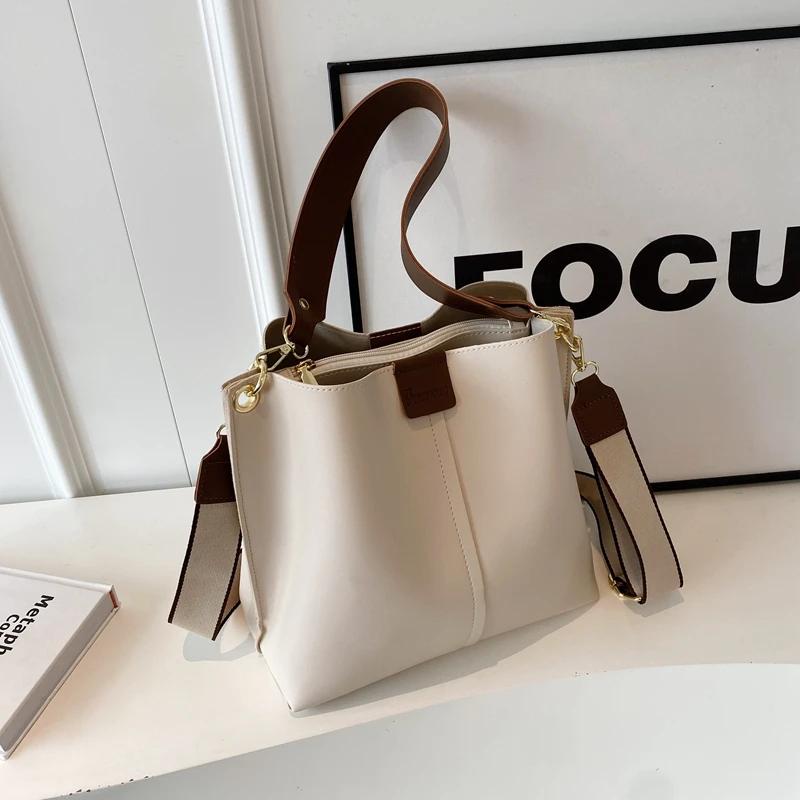 Geantă găleată versatilă pentru femei  capacitate mare  pendulară crossbody  design de nișă  elegantă  de înaltă calitate  nou