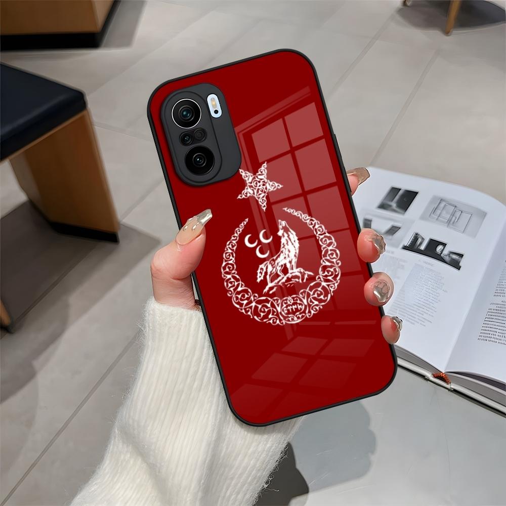 

Phone Case Glass For Xiaomi 15 14 12 Lite 13 Pro 11t Lite POCO M5 X6 M6 X5 X3 NFC F5 F6 Pro Cover Turk Wolf T-Turkey Flag POCO X5 5G