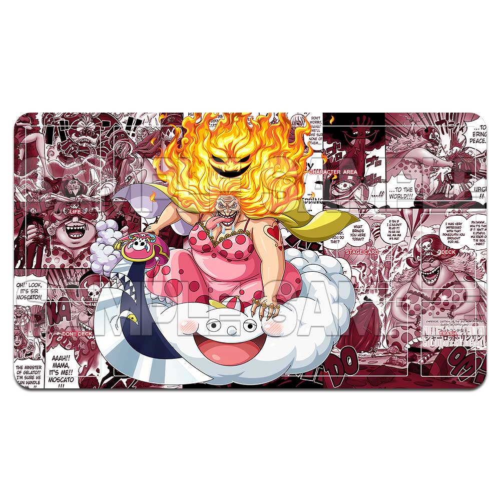 OPCG One Piece Playmat Luffy Law Zoro Ace Perona Trading Card Game Mat Dedicated Card Play Against Table Mat