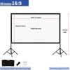 Portable Double-Pole Foldable Outdoor Projector Screen for Camping and Commercial Use