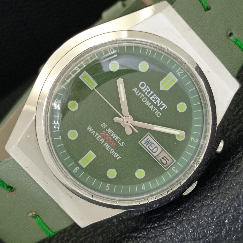 

ВИНТАЖНЫЕ МУЖСКИЕ ЧАСЫ ORIENT AUTOMATIC 46941 ЯПОНИЯ С ЗЕЛЕНЫМ ЦИФЕРБЛАТОМ a700654-5 R204-a700654