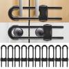 2 Pcs Sliding Cabinet Locks Baby Proofing Adjustable U-Shaped Safety Latches Easy Install