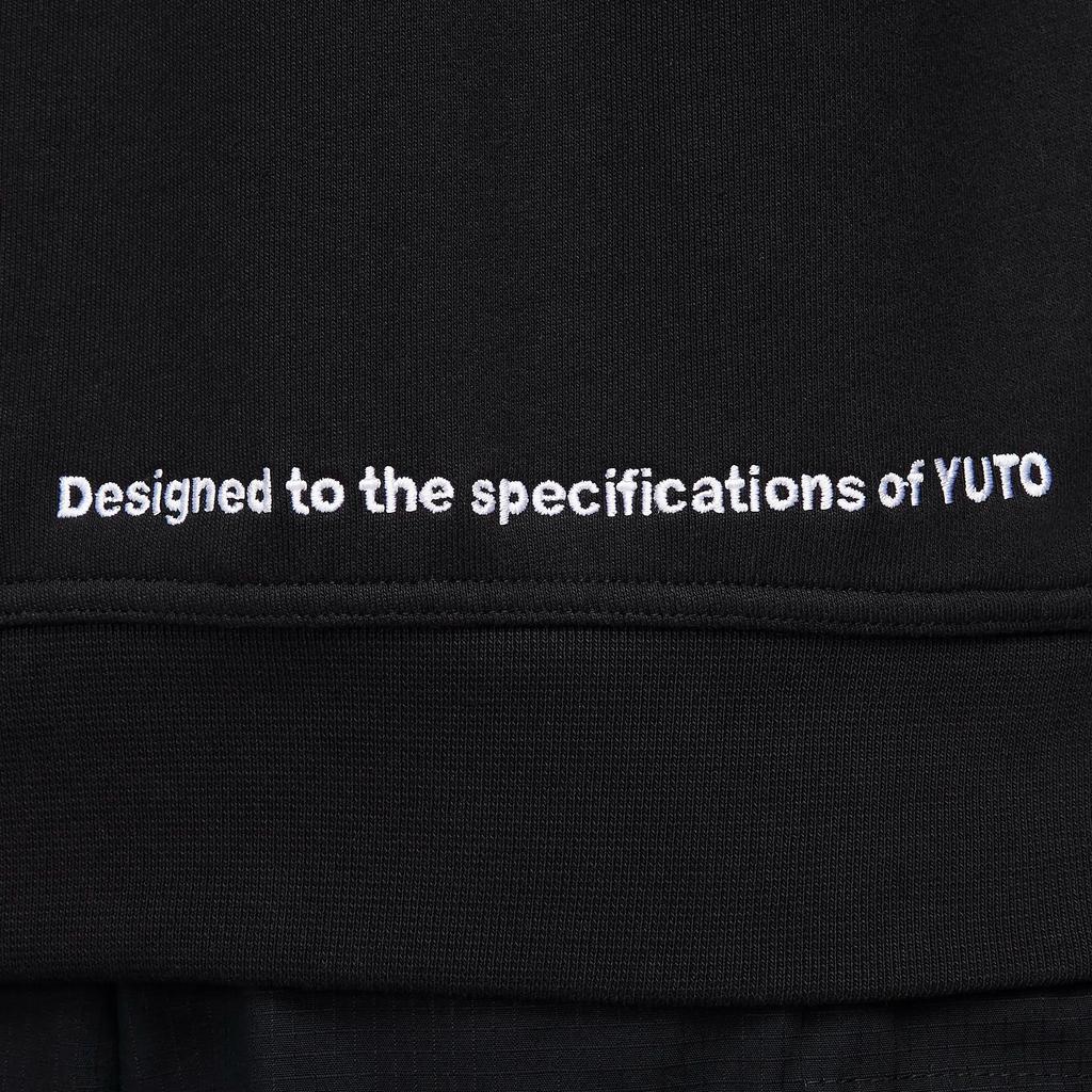 Nike SB X Yuto SS23 Co-Branded Skateboard Fleece Loose Logo Drawstring Pocket Hoodie Men Hoodie Black FN0552-010