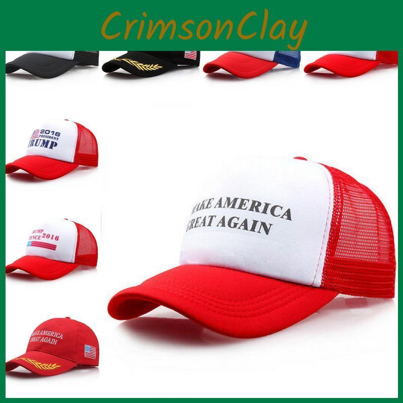 Classic Adjustable Mesh Cap With Short Brim And Popular Make America Great Again Slogan