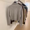 Women's French High Neck Cashmere Sweater - Autumn Winter Thick Knit