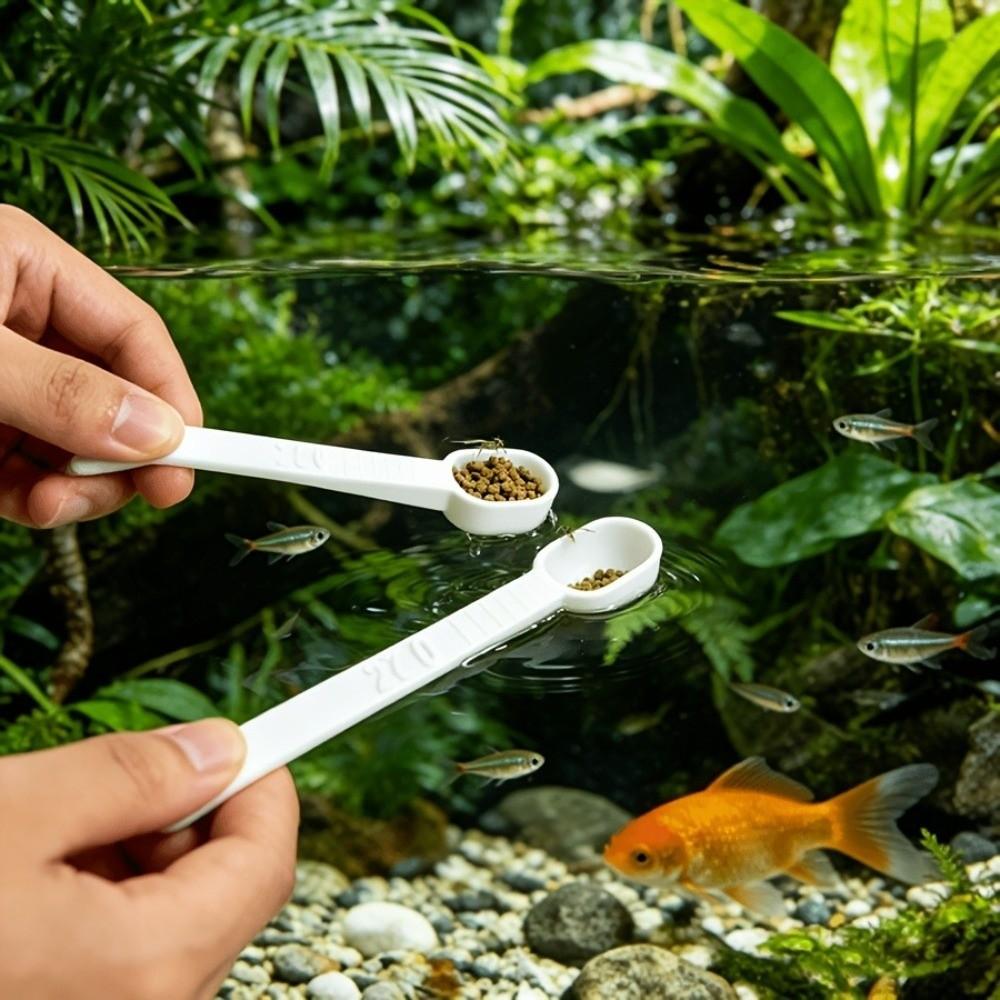 3Pcs Precise Scale Aquarium Feeding Scoop Fish Feeding Tool  for Aquariums & Fish Tanks