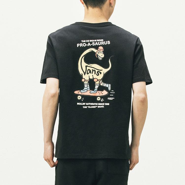 Vans T Shirts Unisex Black Crew Neck Moderate Straight Fit VN0A5F33BLK