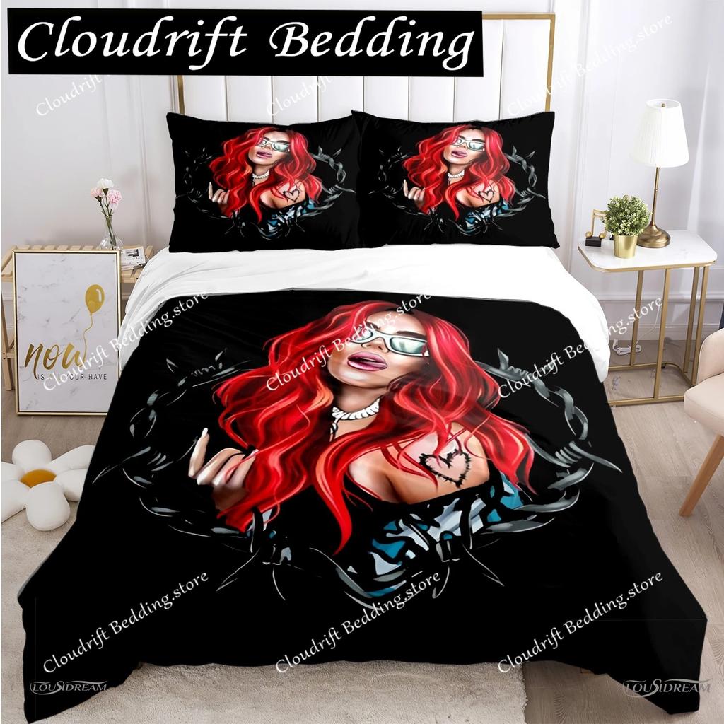 Sexy Karol G Singer All Season Duvet Cover Comforter Bedding Set Soft Quilt Cover and Pillowcases Teens SingleDoubleQueenKing