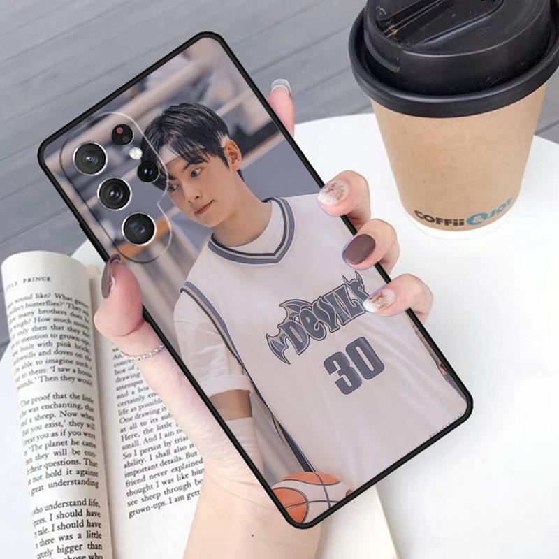 

Cha EunWoo phone case Cover For Samsung Galaxy S24 S25 Ultra S21 S22 Ultra S10E Note 10 Plus Note 20 FE S23 Note10 Pro(Plus)