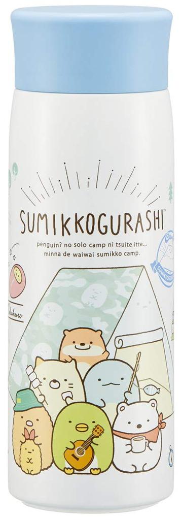 Skater Stainless Steel Insulated Water Bottle Sumikko Gurashi Design Camping (350ml, SMH4) - -