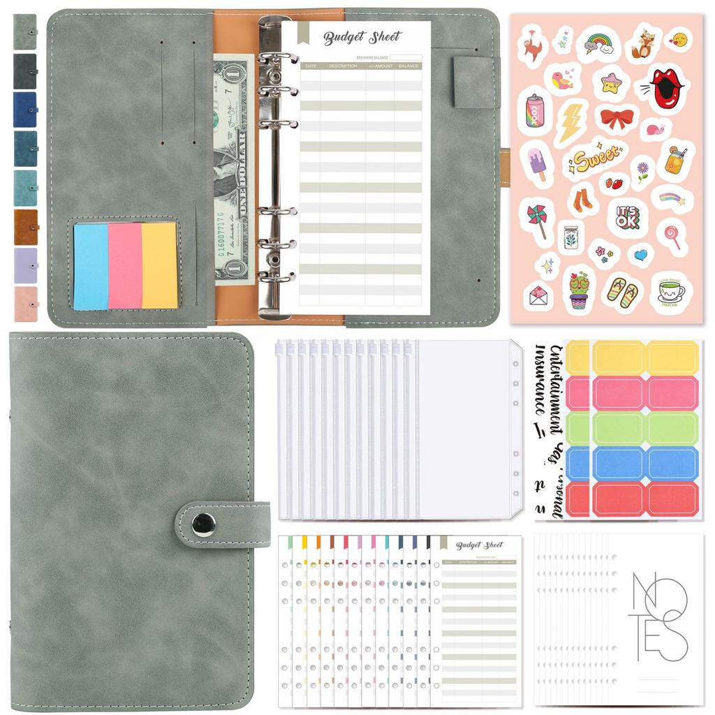 Money Budget Planner Binder With Zipper Envelopes Cash Envelopes For Budgeting Money Organizer For A6 Cash Budget Binder