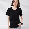IHUASU Solid Colour T-shirt Short-sleeved Spring and Summer Women's Loose Cotton Half-sleeve O-neck Thin Top Body Shirt