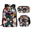 My Hero Academia Rucksack-Set Mit Oxford-Stoff Und Cartoon-Print Für Schule Und Training
