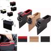 Premium Pu Leather Car Seat Storage Box Stylish Coin Collector And Cup Holder