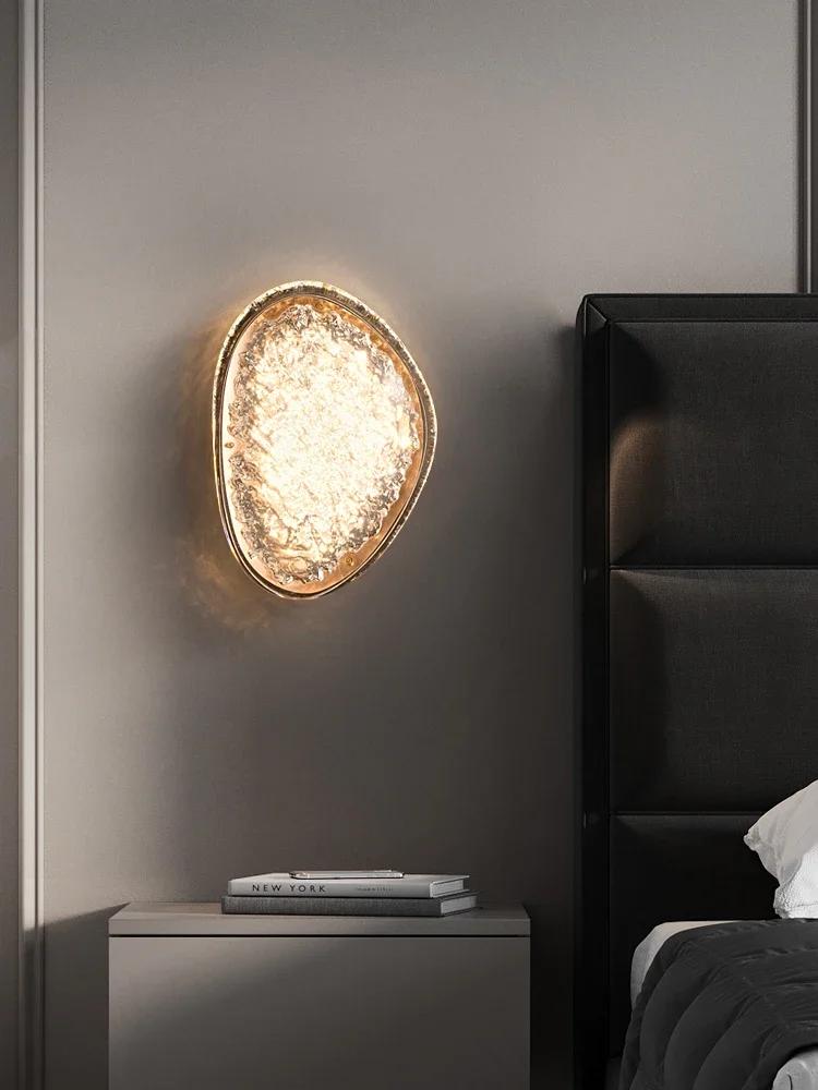Crystal Platinum Art Wall Lamp Bedroom Bedside Lamp Optical Acrylic Living Room Wall Lamp Simple and Modern home appliance