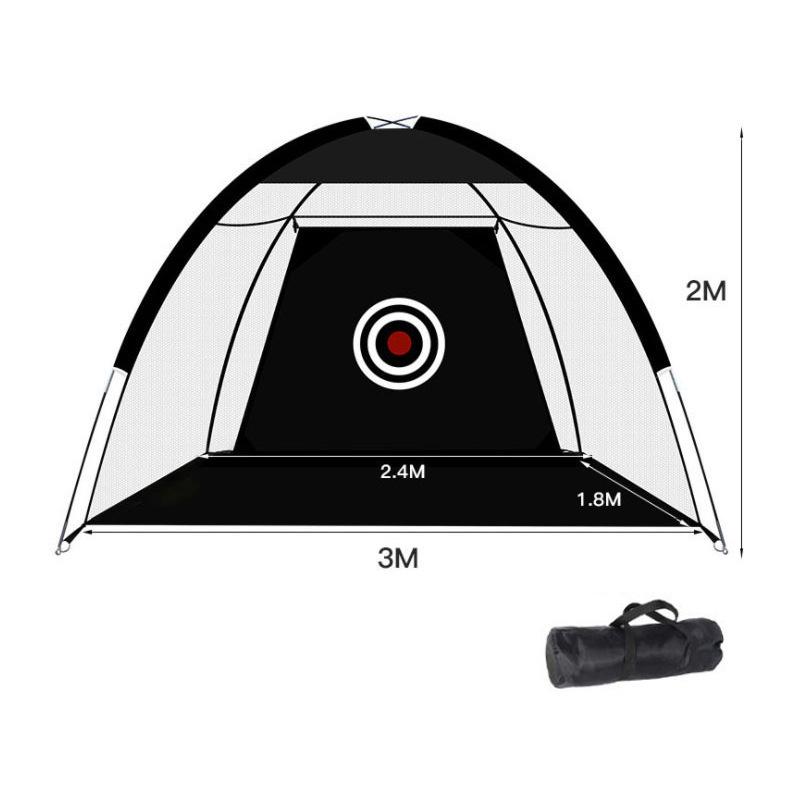 Portable Golf Practice Set: Indoor/Outdoor Swing Trainer & Chipping Net with Three Grass Hitting Mat