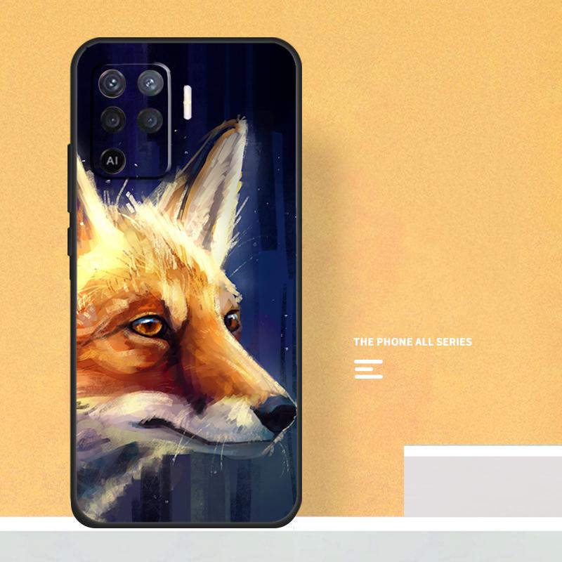 Watercolor Painting The Fox Case For Oppo A80 A60 A40 A6 A5 Pro A15 A16 A17 A57 A94 A74 A54 A76 A96 A18 A38 A58 A78 A98
