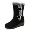 Large Size Winter New Cotton Shoes Velvet Warm European and American Cotton Boots Casual Snow Boots Women